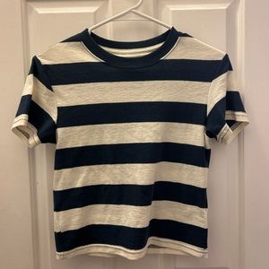 urban outfitters bdg navy and cream striped tee. size xsmall.